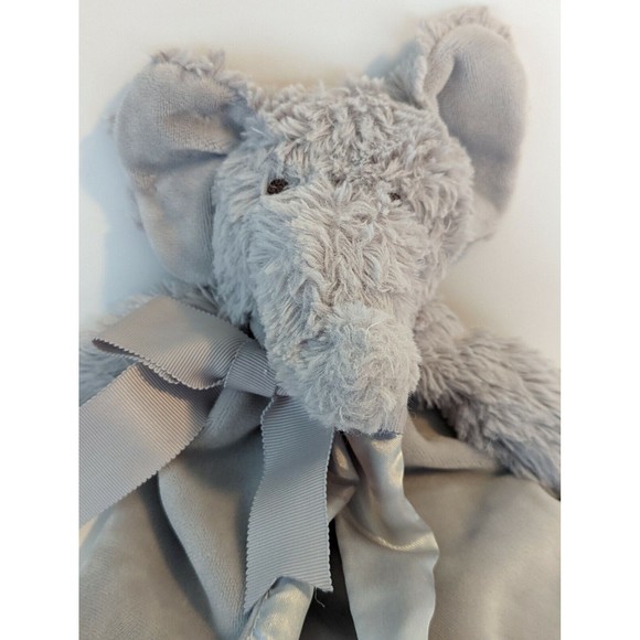 🍁 3/$20 Mud Pie Mudpie Grey Elephant Security Blanket Lovey Nunu Rare HTF - Picture 2 of 9